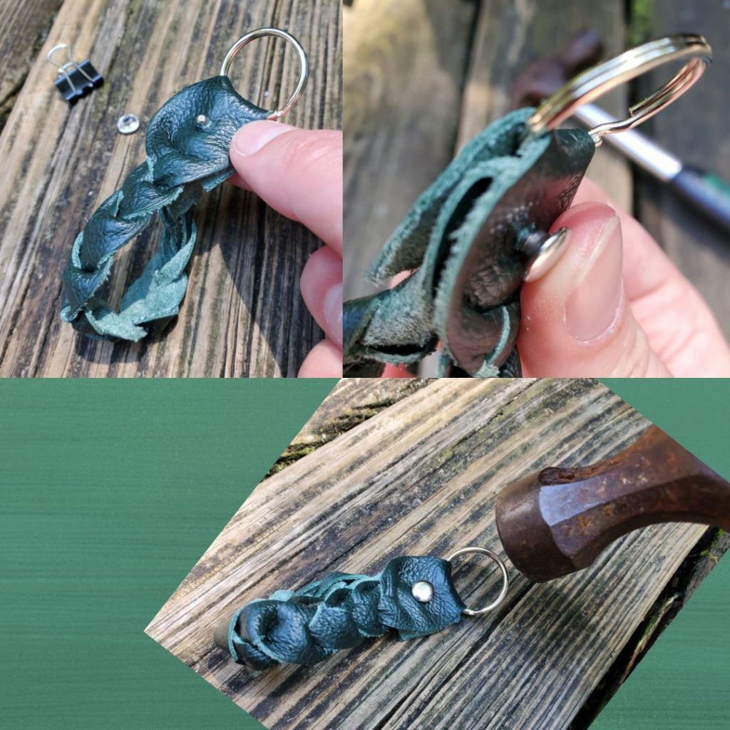 Easy DIY Braided Leather Keychain • French Blue Cottage